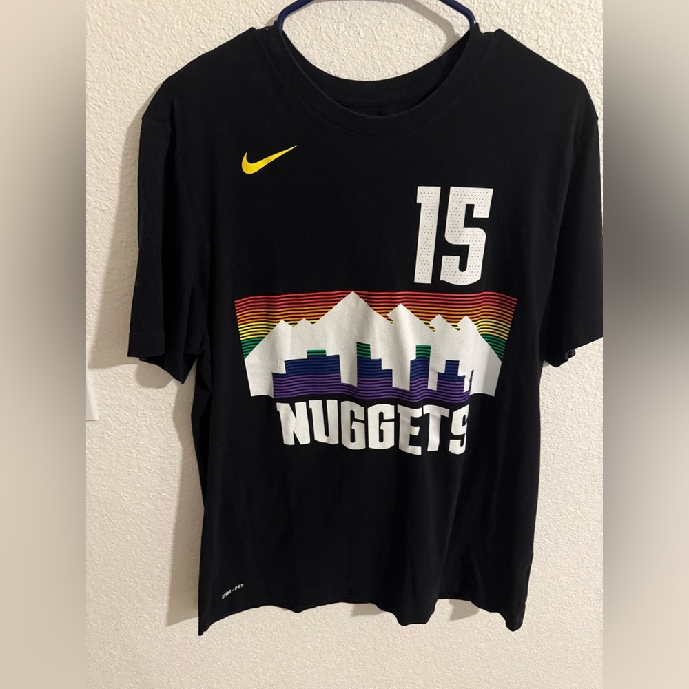 Nike Black Tee with Rainbow Mountain Graphic